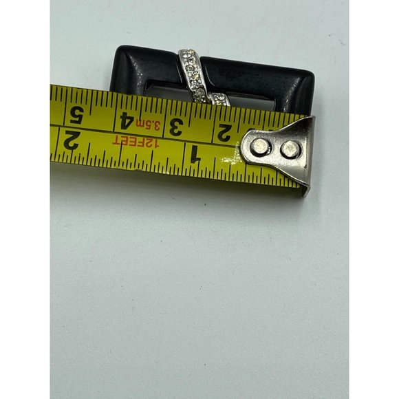 MCM Crown TRIFARI Black Lucite & Silver Tone Moder - Picture 4 of 4